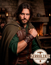 Pulsera medieval Alejandro en marrón (1 unidad)