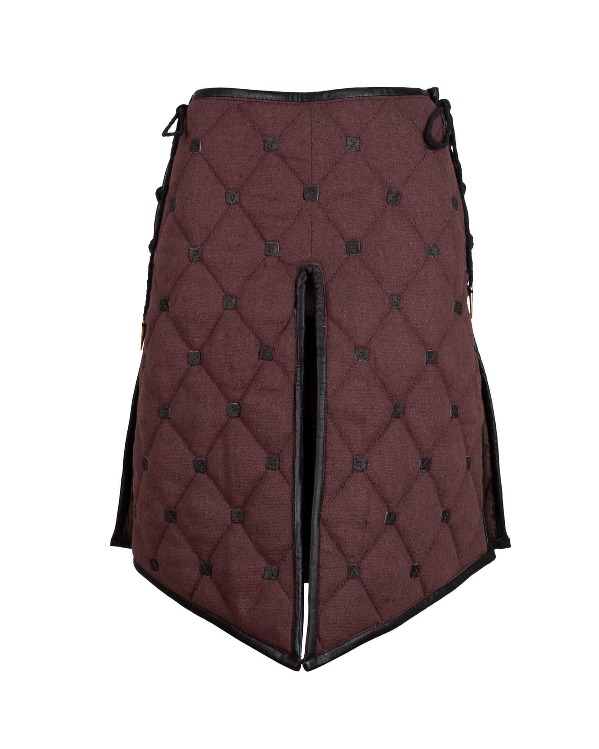 Falda medieval gambesón algodón modelo Kovira, color marrón