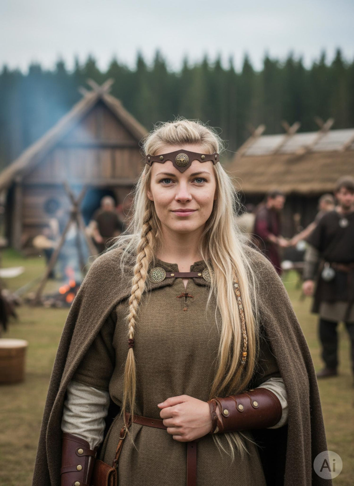 Tiara Celta-Vikinga Crann Bethadh en marrón