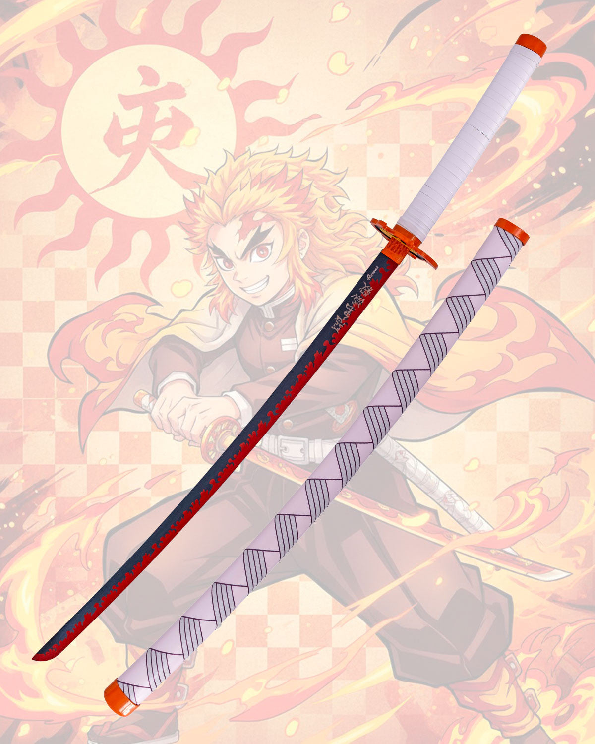 Katana decorativa Rengoku Kyoujurou de Demon Slayer