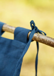 Estandarte medieval de rayas, azul-amarillo