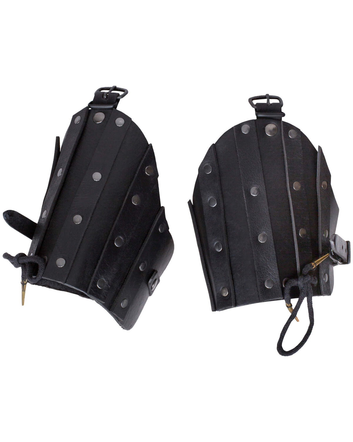 Protectores medievales para brazos modelo Strigo, color negro