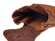 Limosnera medieval de cuero suave para cinto histórico