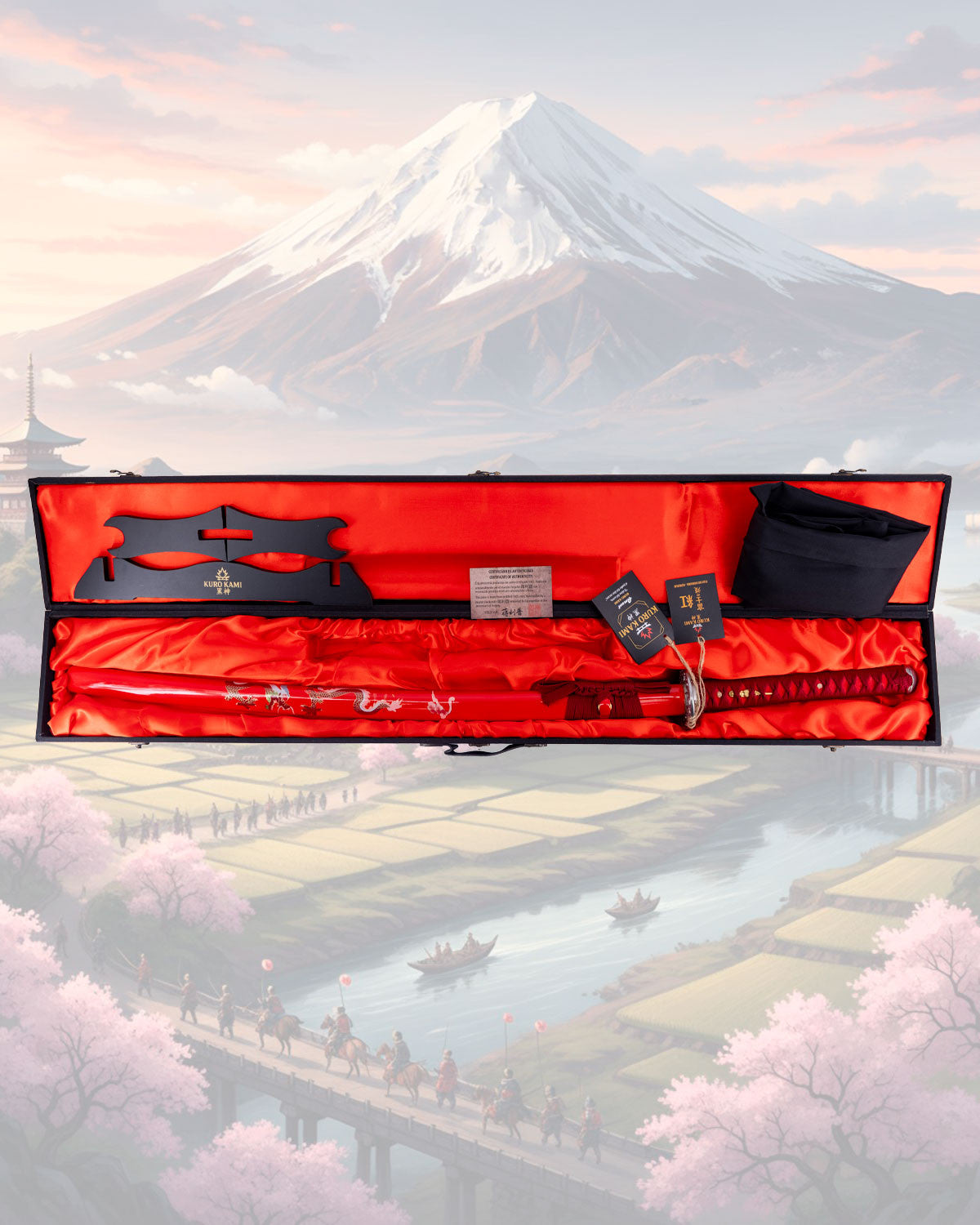 Katana Kuro Kami Fuji No Homura modelo KURENAI
