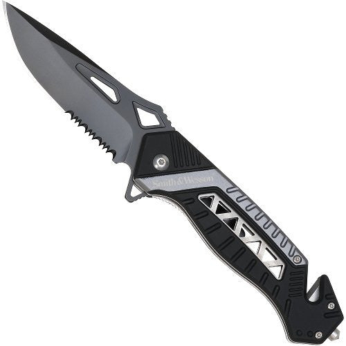 Navaja de rescate Smith and Wesson gris