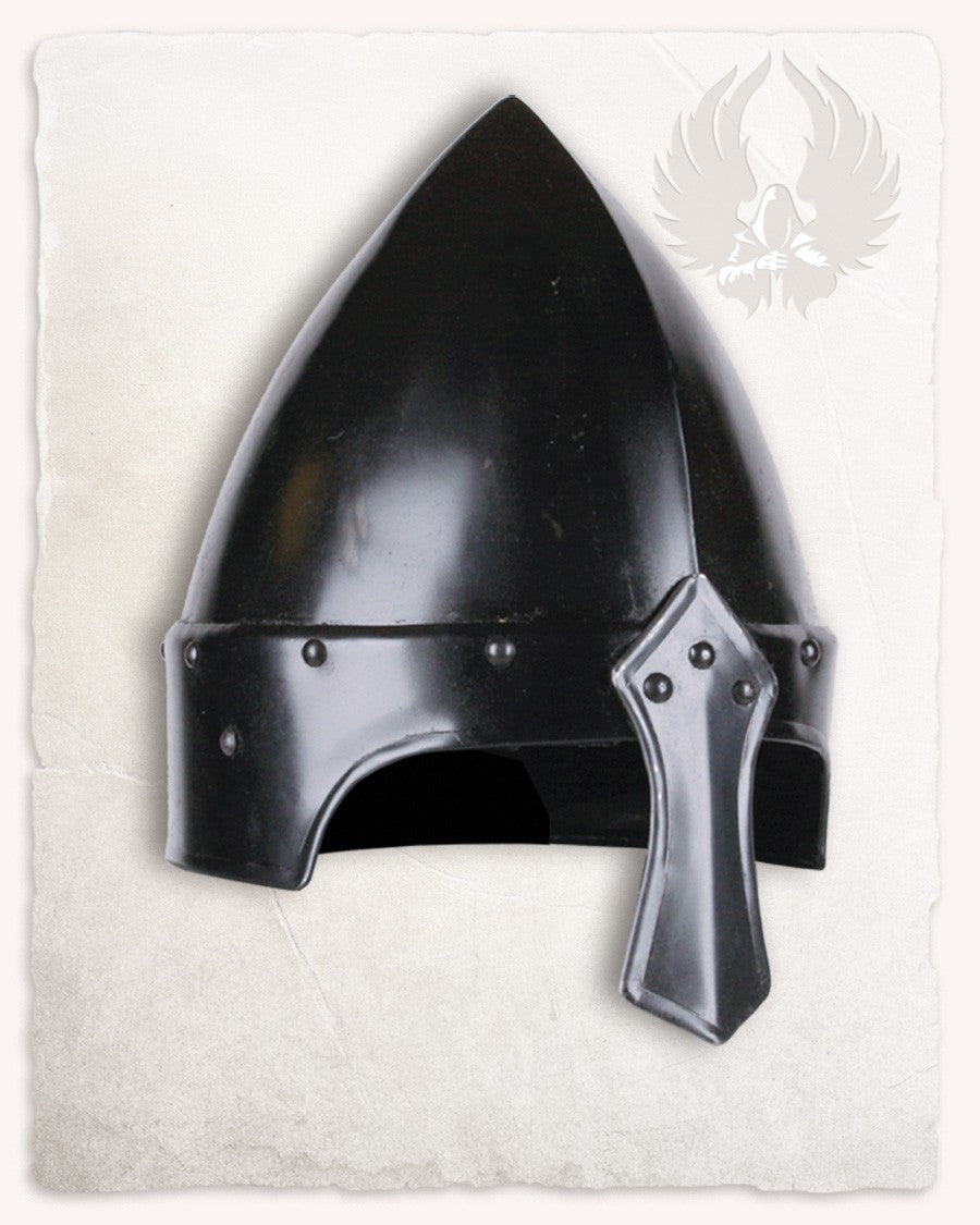 Casco normando con nasal modelo Eindal, acero ennegrecido