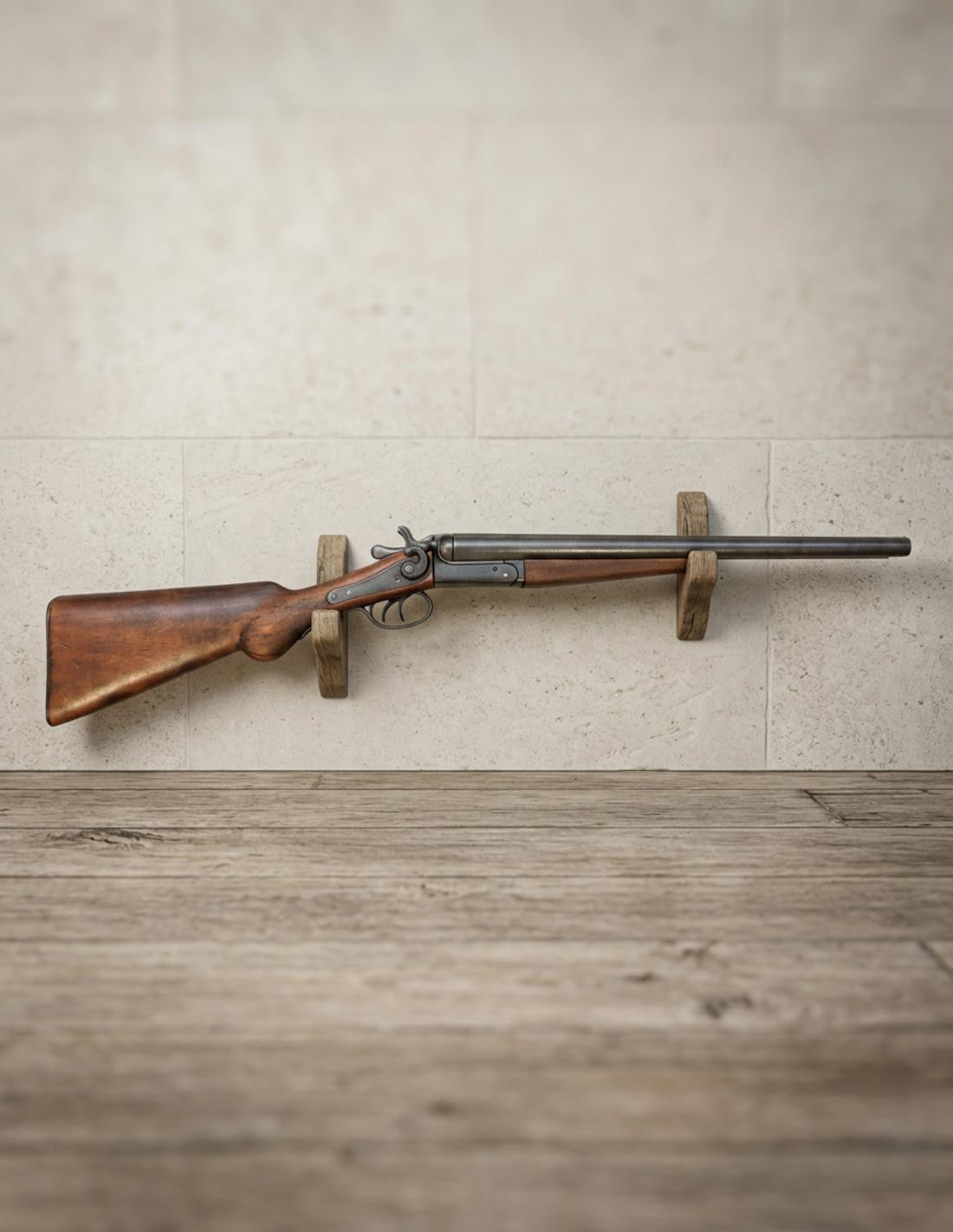 Escopeta de 2 cañones recortados usado por Wyatt Earp, EUA 1881_IA