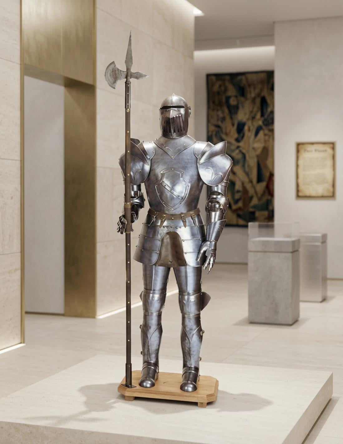 Armadura medieval con lanza_IA