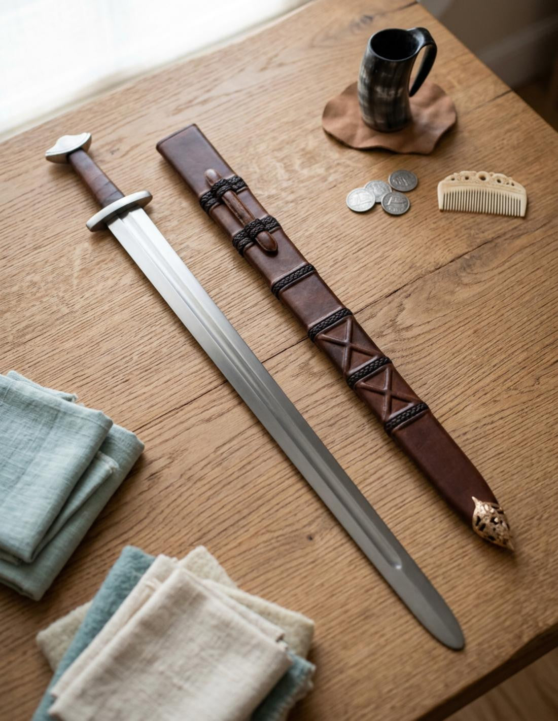 Espada vikinga funcional con vaina