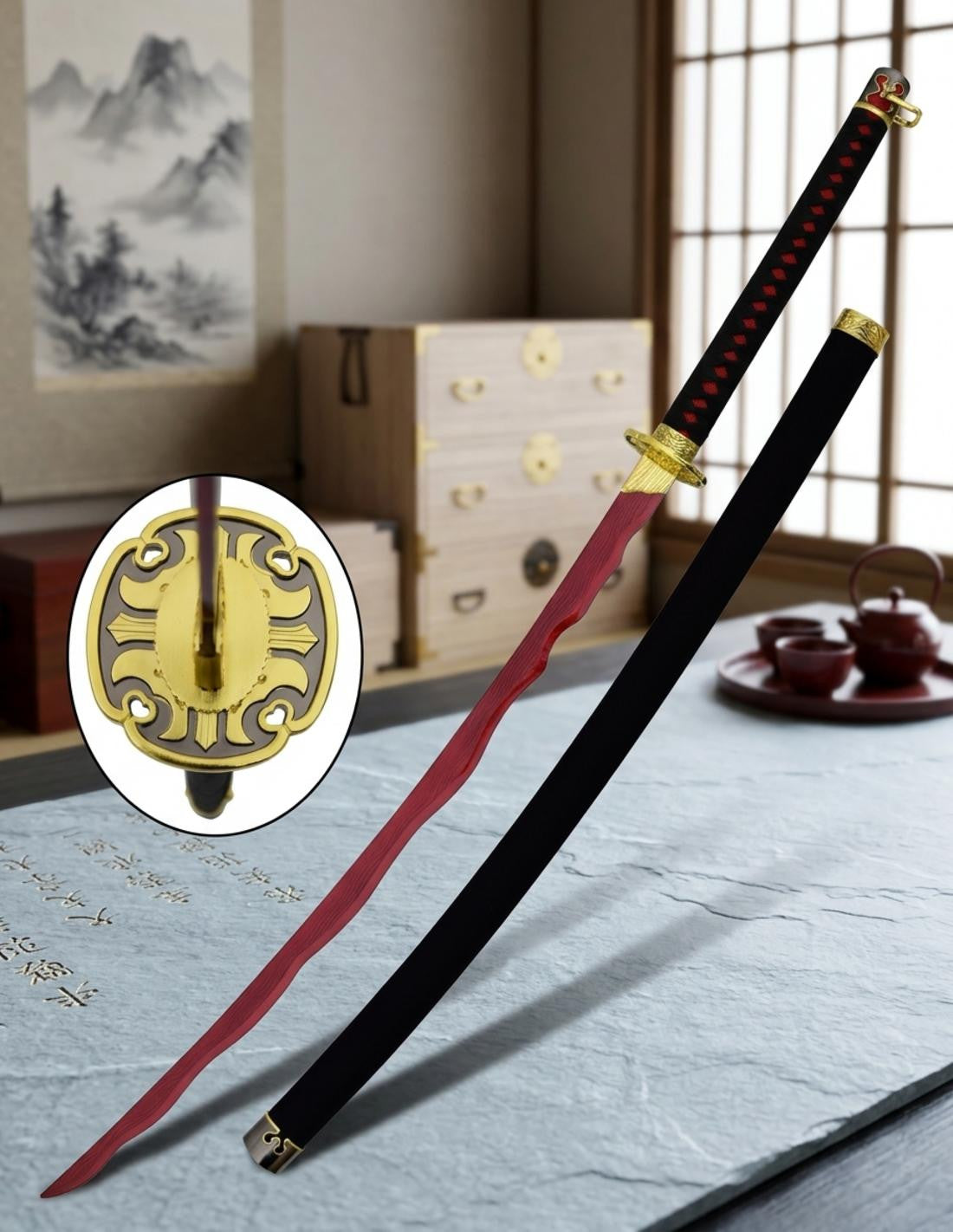 Katana decorativa Rivers of Blood Elden Ring réplica