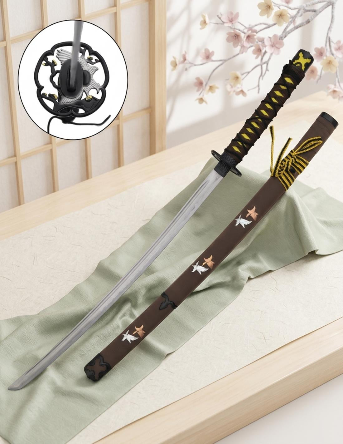 Katana Ghost of Yotei Atsu réplica no oficial decorativa