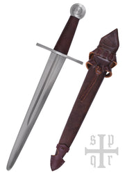 Daga Caballero Medieval con vaina de cuero