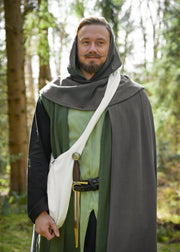 Bolso medieval en algodón, color blanco natural