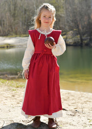 Vestido medieval para niñas modelo Lilou, color rojo