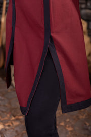 Vestido medieval de guerrera Dungeons and Dragons, burdeos-negro