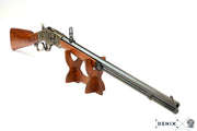 Rifle USA 1873 mecanismo simulador de carga y disparo, acabado plateado