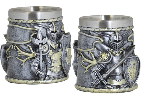 Vaso de Chupito Tole10 Medieval Resina y Metal Decorativo