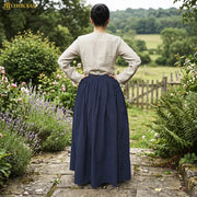 Falda medieval en algodón modelo Aventurera, color azul