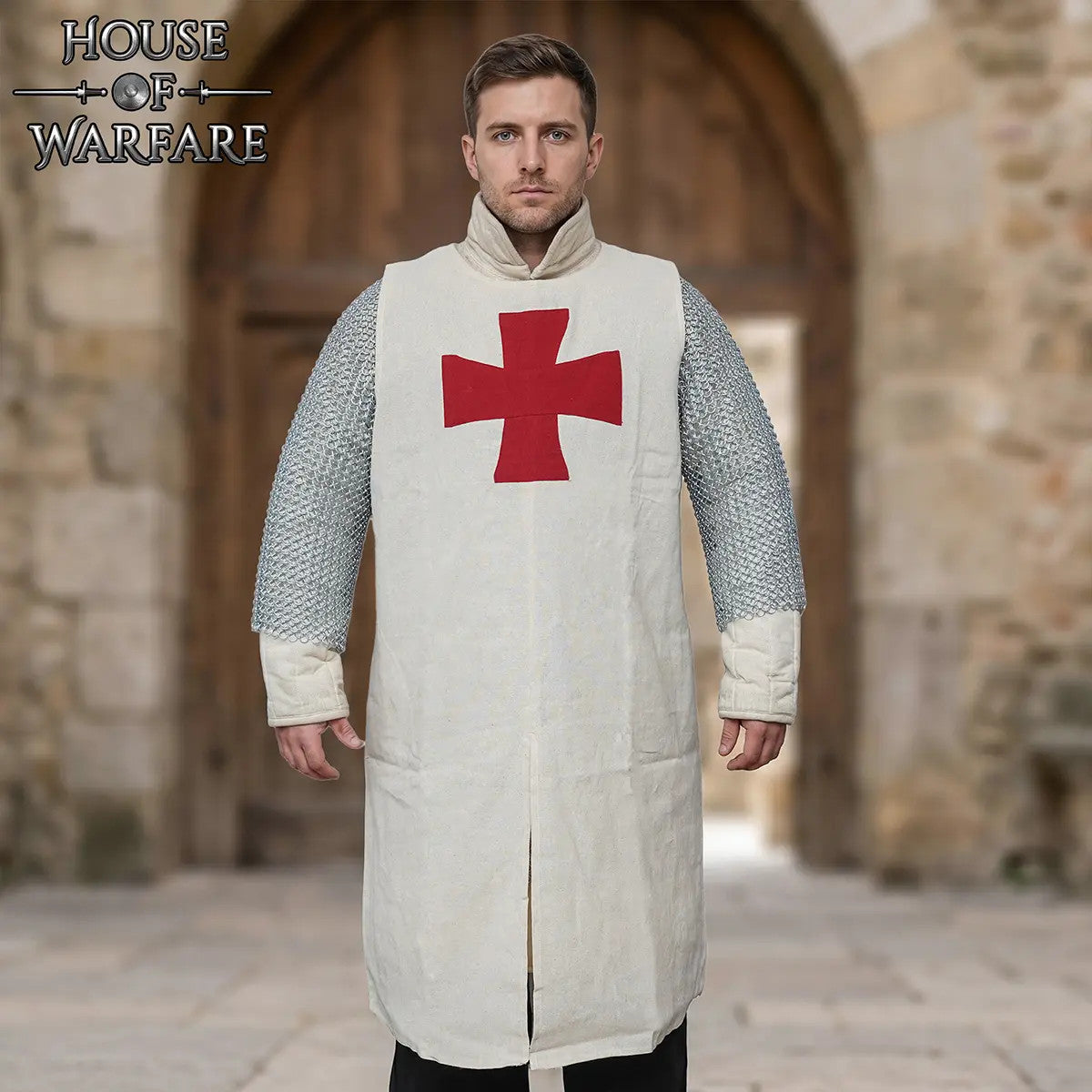 Tabardo medieval de los Caballero Templarios, en algodón