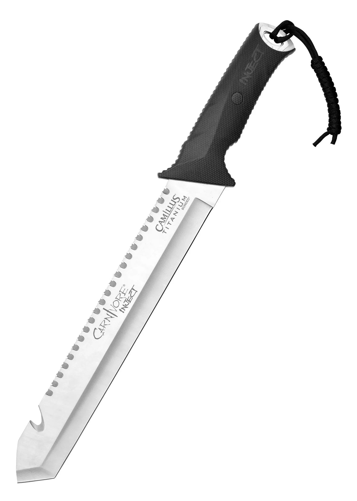 Machete táctico cortacañas Camillus modelo CARNIVORE INJECT, con funda