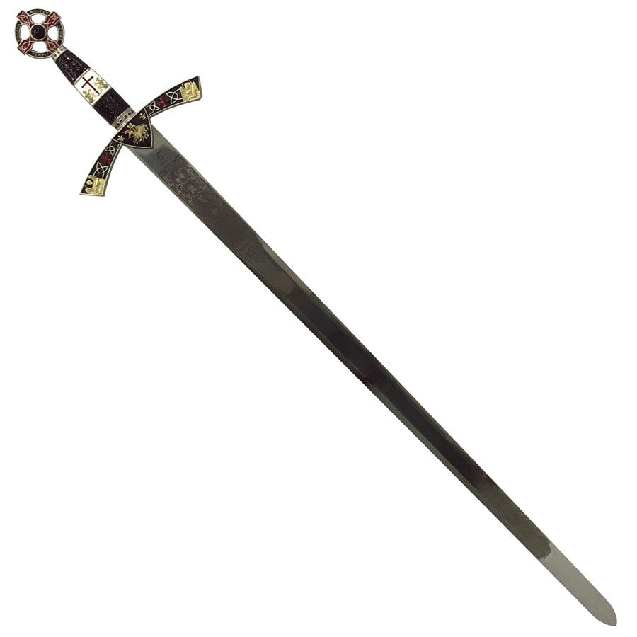 Espada Templaria decorada dorada