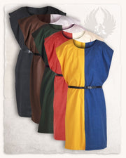 Sobrevesta medieval Ignaz, Rojo-Crema