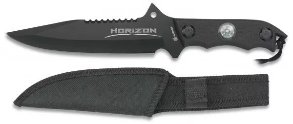 Cuchillo táctico Horizon negro con brujula