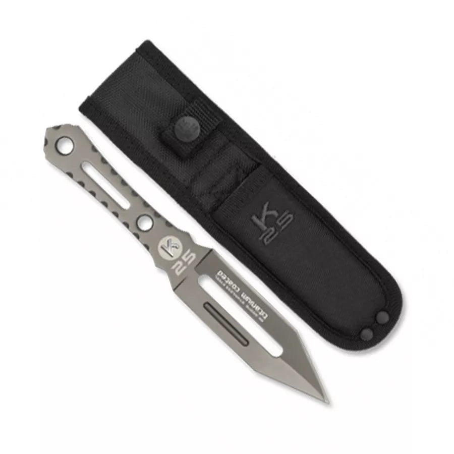 Cuchillo lanzador K25 con capa de titanio