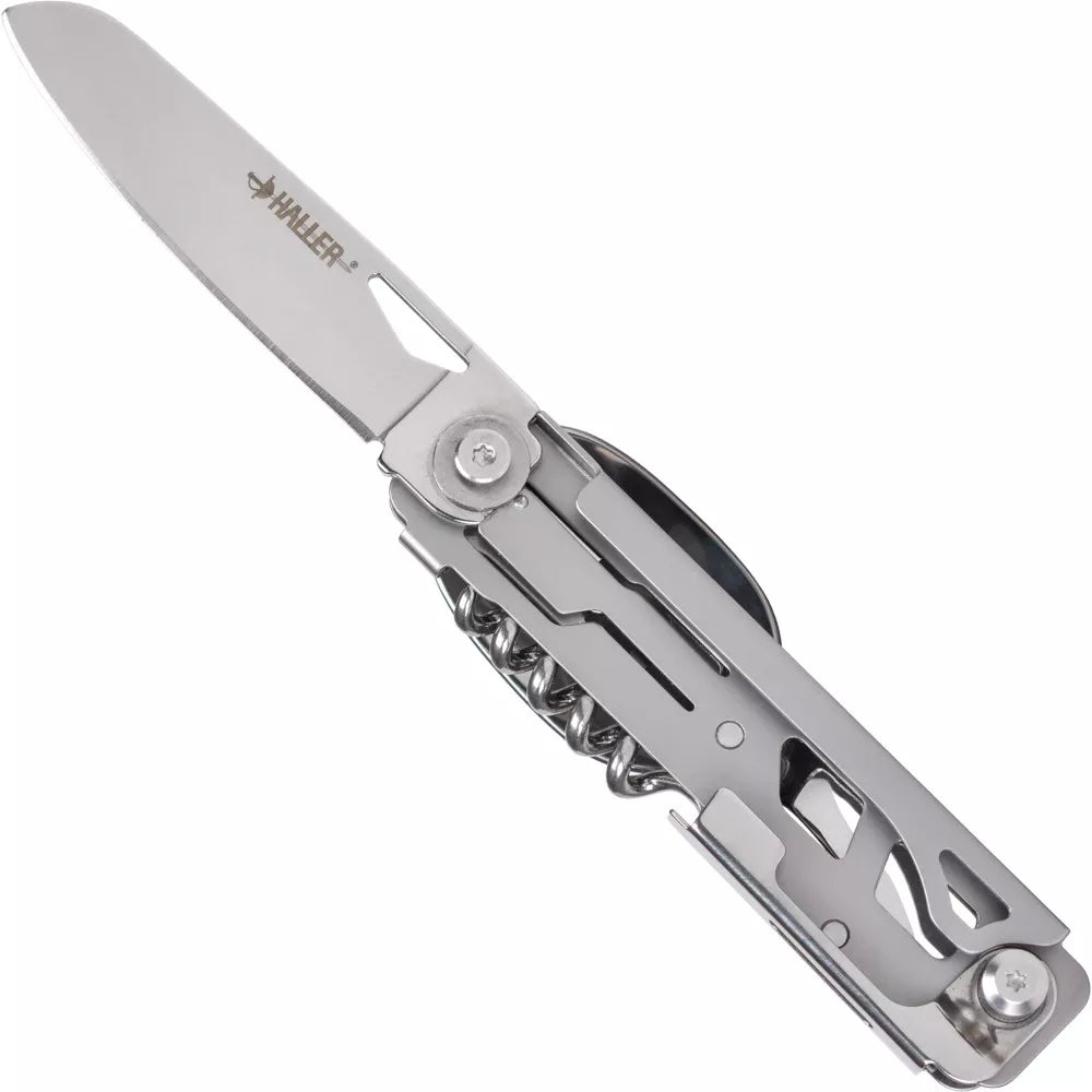 Navaja multiherramienta acero inox.con funda (11 cm.)