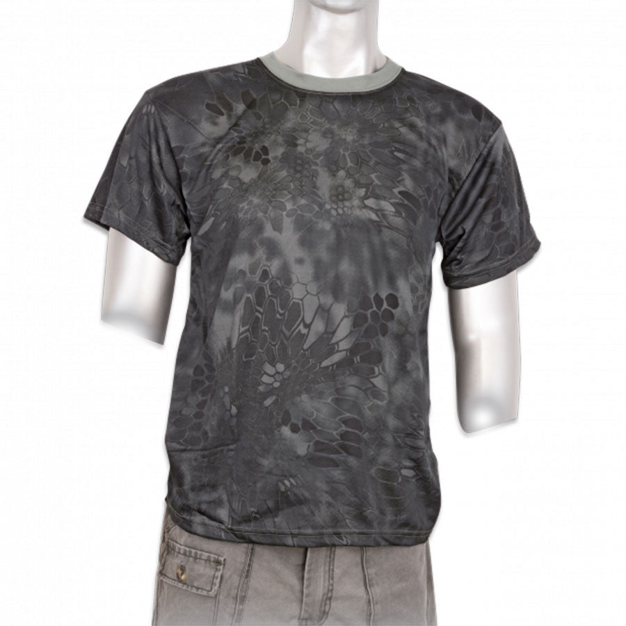 Camiseta militar camuflaje Barbaric Black Phyton en manga corta