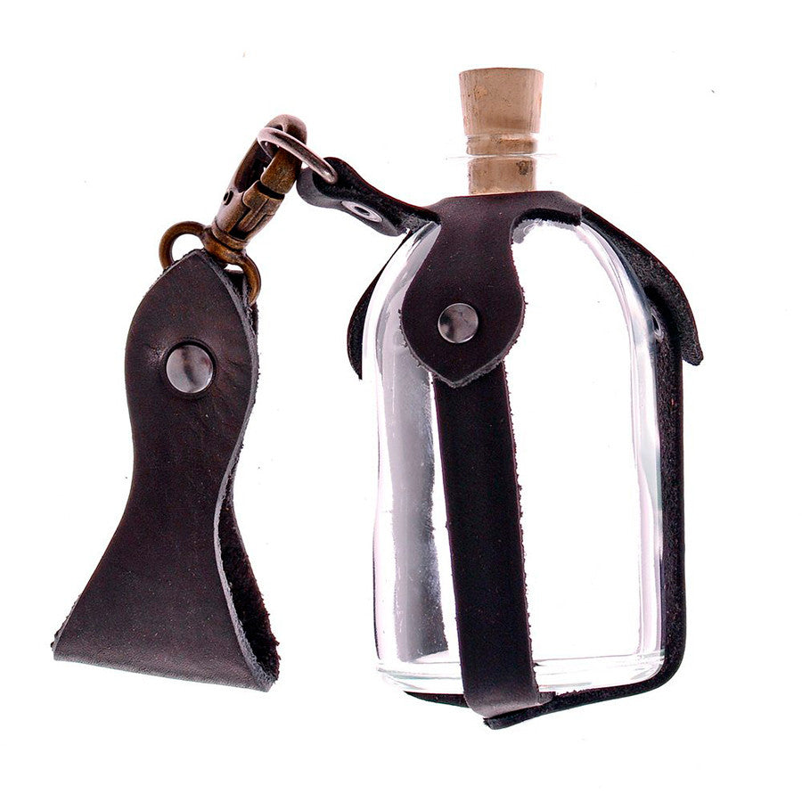 Botellín de cristal con tahalí para pócimas mágicas, 100 ml.