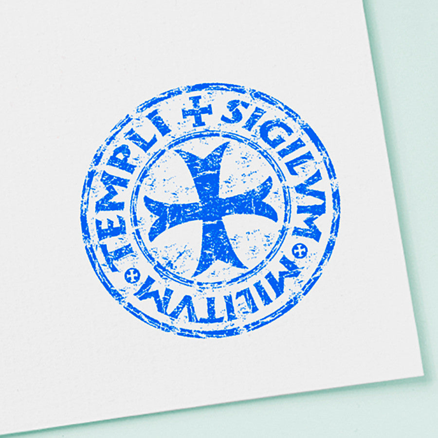 Sello y tampón de tinta de los Caballeros Templarios, varios colores