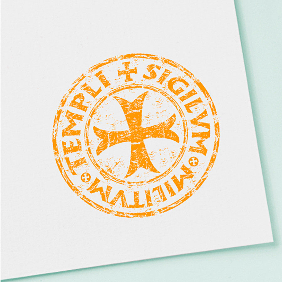Sello y tampón de tinta de los Caballeros Templarios, varios colores