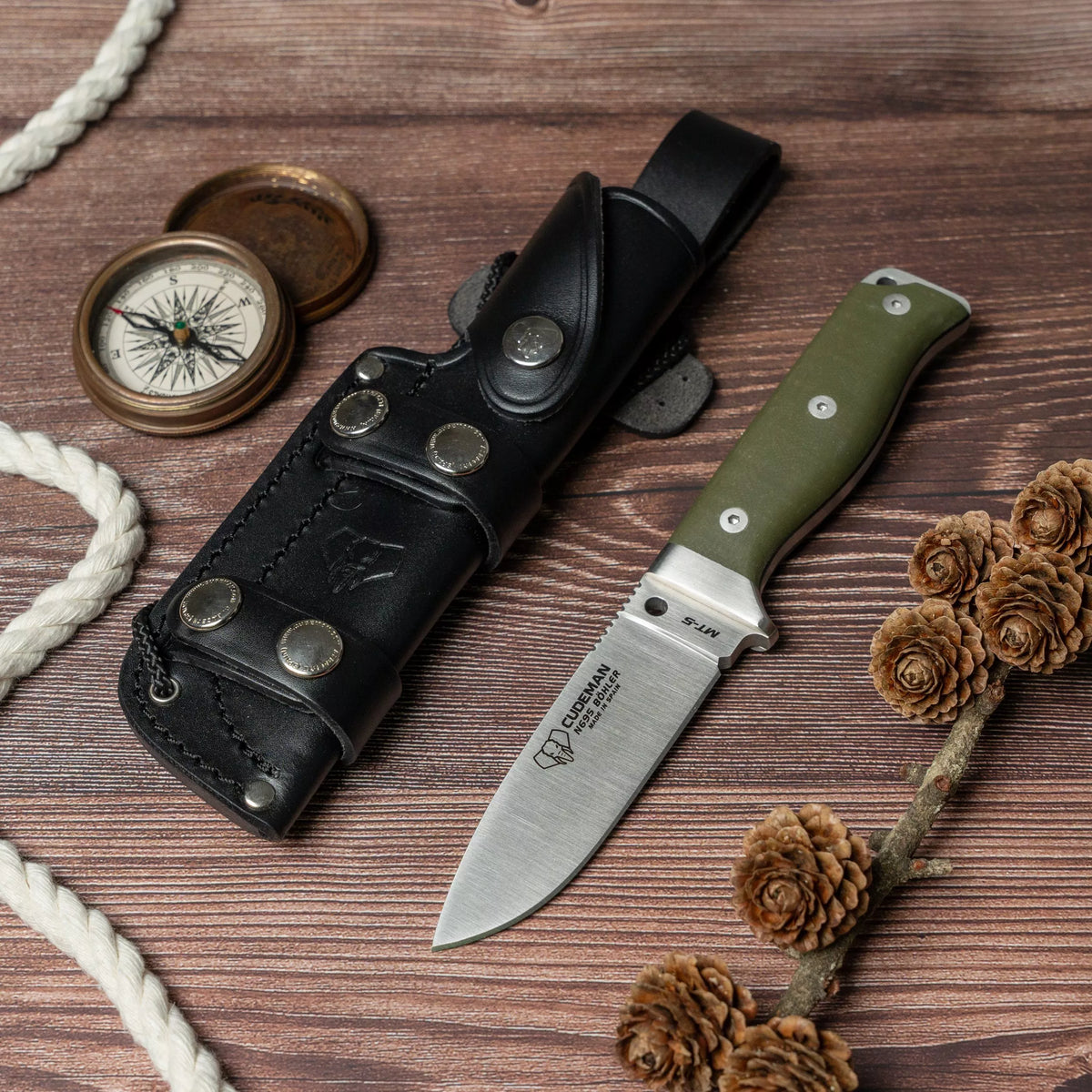 Cuchillo Cudeman MT-5 (120-GV) mango G10 Verde