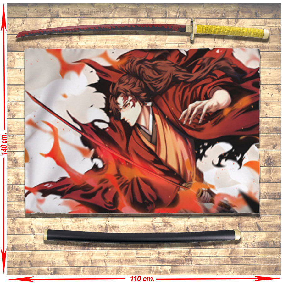 Pack Estandarte y katana de Yoriichi Tsugikuni, Demon Slayer