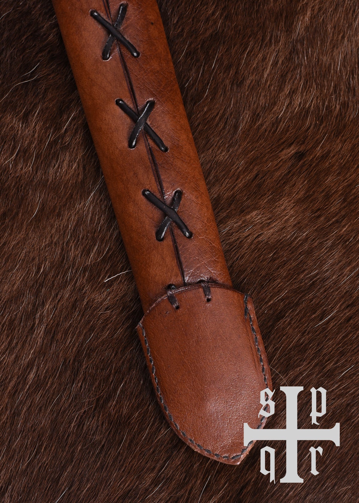 Vaina corta con cinturón para espada medieval o vikinga
