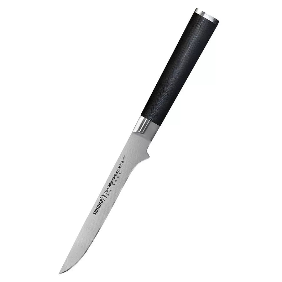 Cuchillo de cocina deshuesador Samura MO-V, hoja 150 mm.