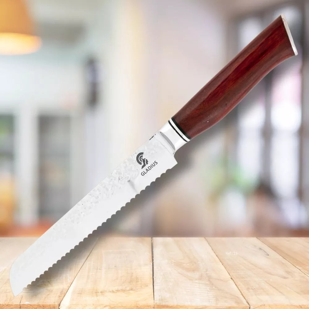 Cuchillo para pan mango Sándalo, Art Gladius