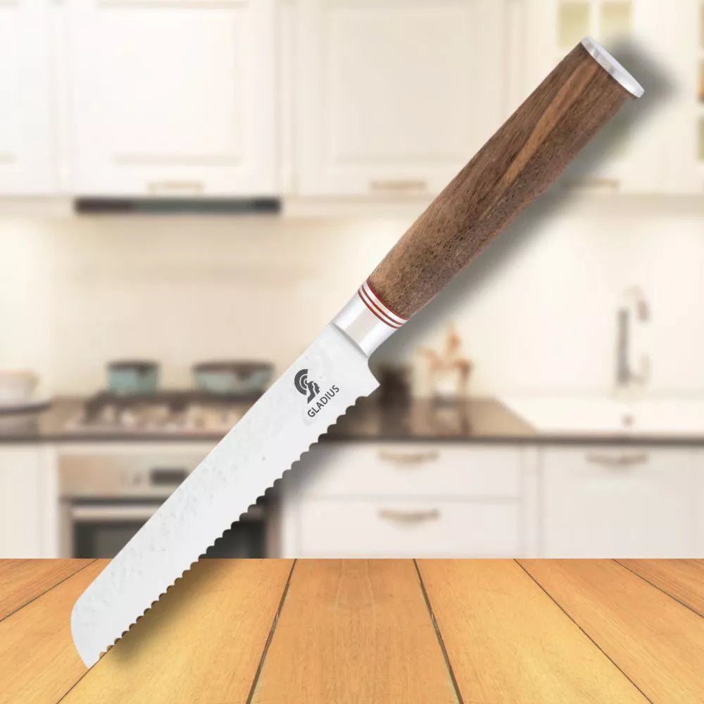 Cuchillo para pan mango nogal, Art Gladius