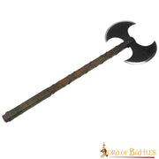 Hacha vikinga doble filo en acero al carbono (91 cm.)