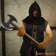 Hacha vikinga doble filo en acero al carbono (91 cm.)