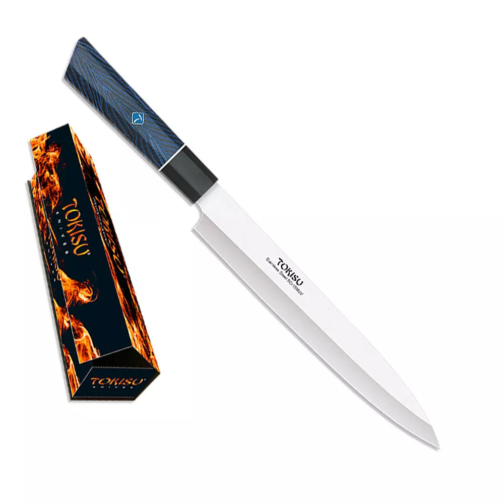 Cuchillo cocina YANAGIBA, mango G10 Damasco de Tokisu (36 cm.)