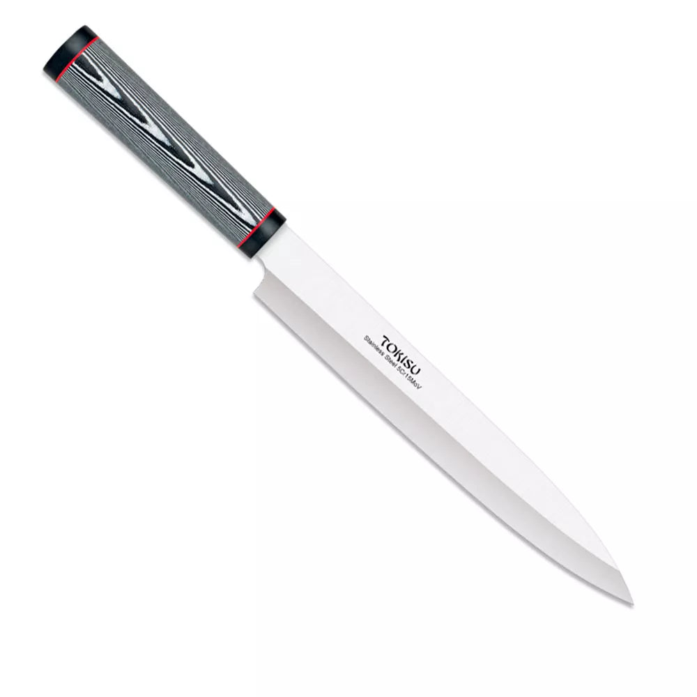 Cuchillo de cocina YANAGIBA, mango patrón Damasco de Tokisu (35,50 cm.)
