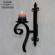 Aplique medieval de pared para 1 vela