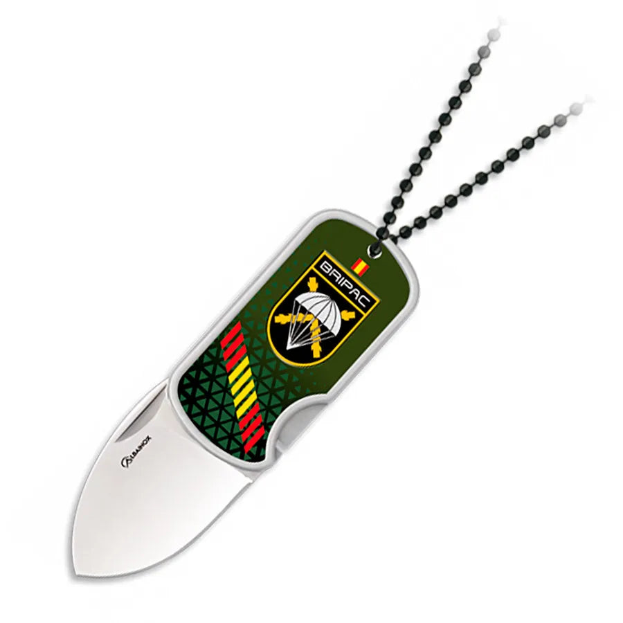 Navaja Bripac española 3D con colgante de bolas, hoja 4 cm