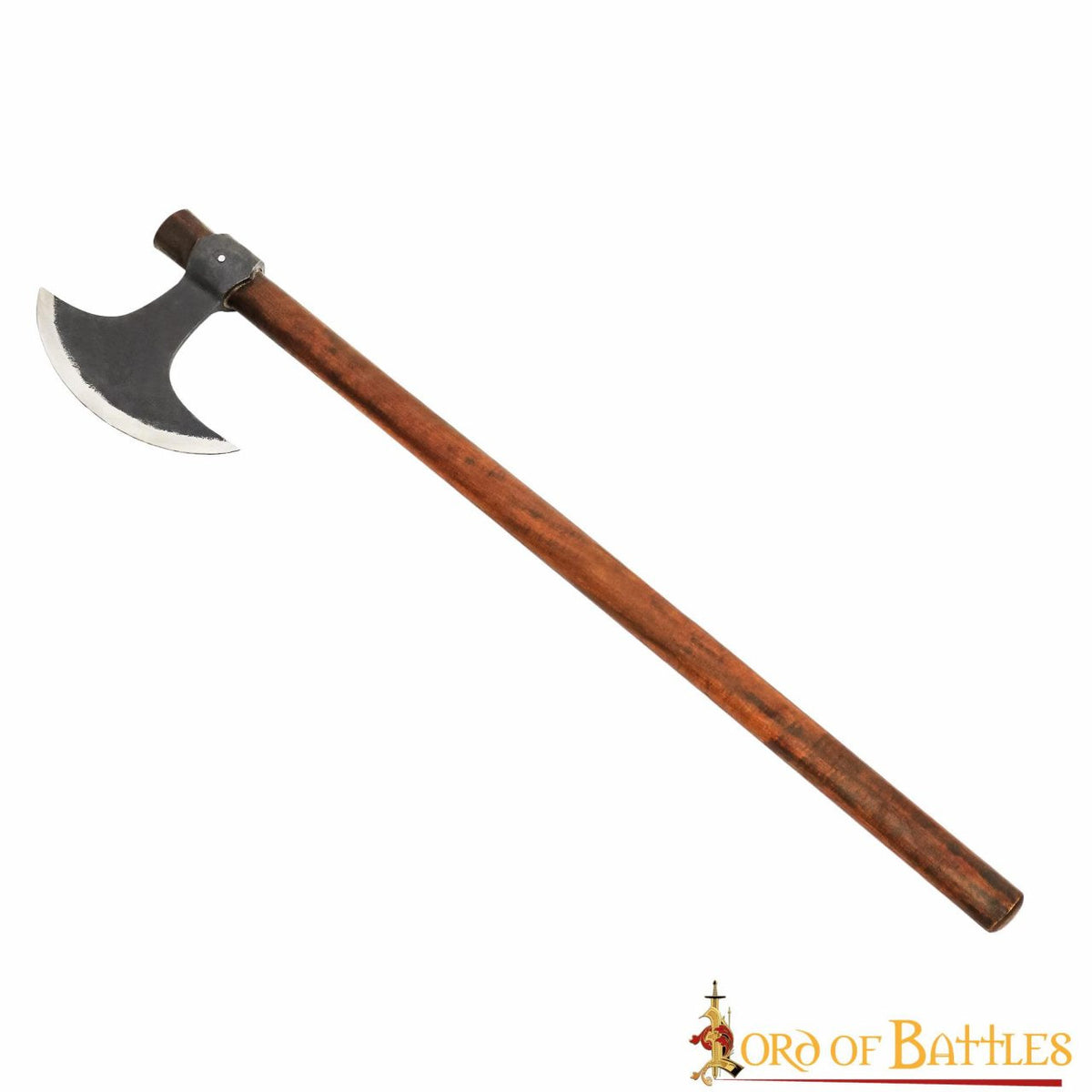 Hacha Vikinga larga con cabeza en acero al carbono