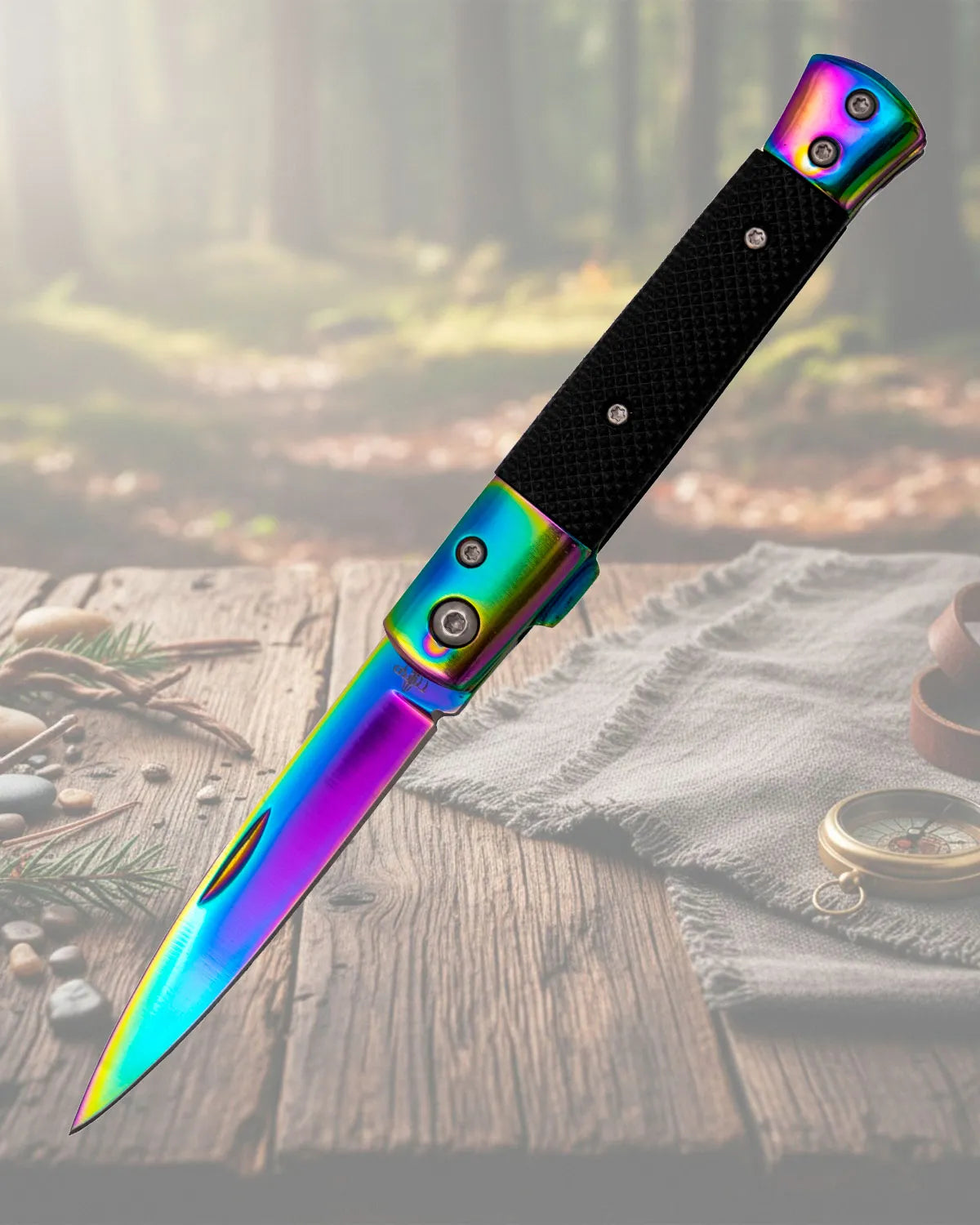 Navaja estilete rainbow marca Third, hoja 7,5 cm._IA