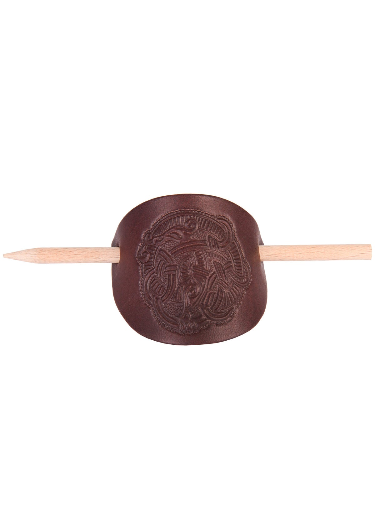 Pasador de pelo vikingo con alfiler de madera