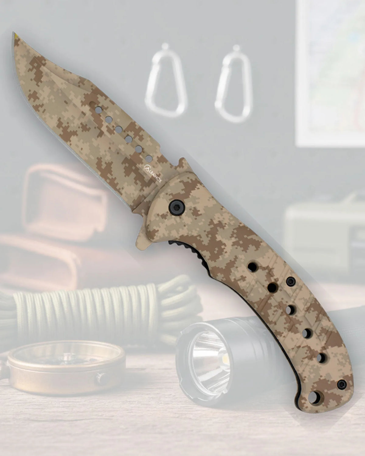 Navaja táctica Albainox acabado camuflaje (21,30 cm)_IA