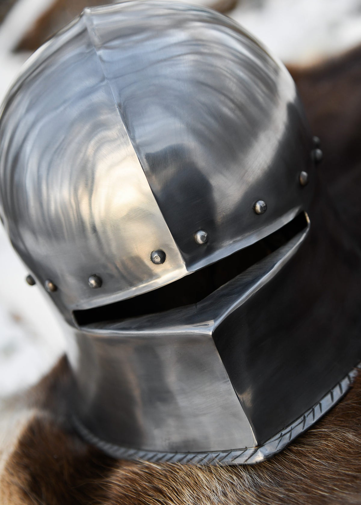 Casco Sallet Alemán medieval funcional, año 1480